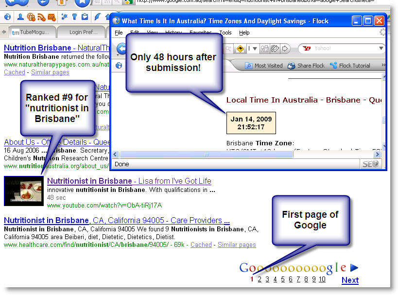 Early result from small business video marketing online